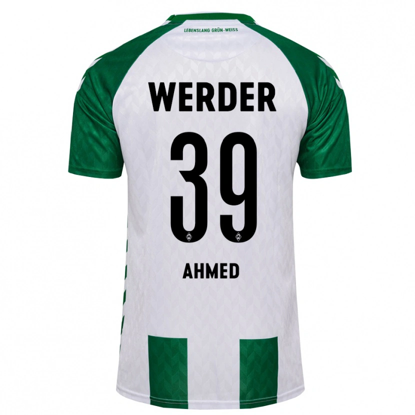 Danxen Mænd Abdelhamid Ahmed #39 Grøn Hvid Hjemmebane Spillertrøjer 2026/27 Trøje T-Shirt
