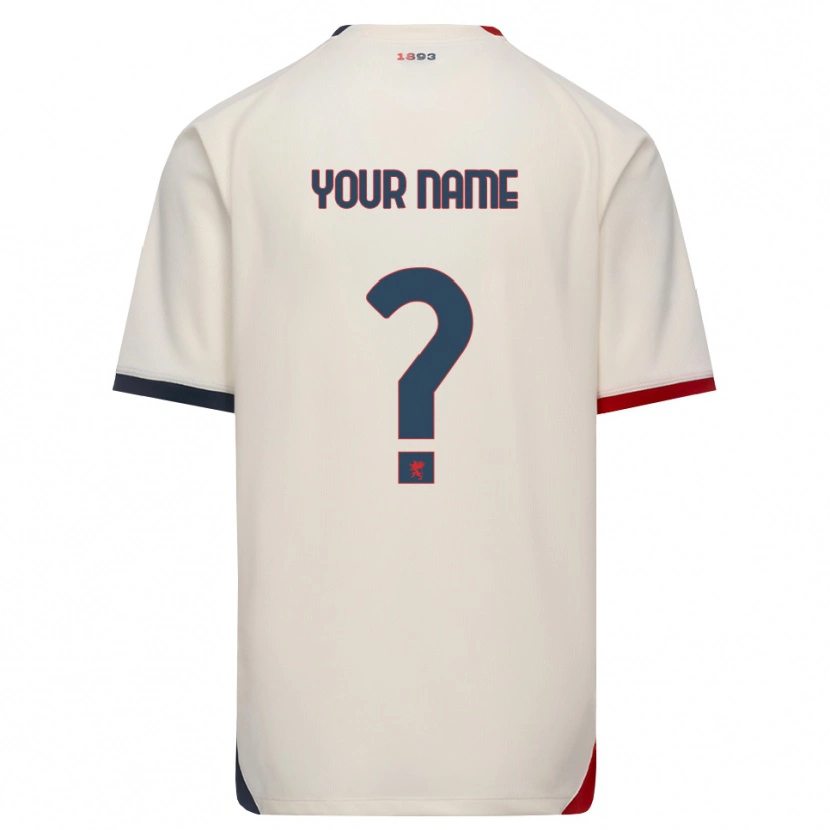 Danxen Mænd Dit Navn #0 Off-White Rød Udebane Spillertrøjer 2026/27 Trøje T-Shirt