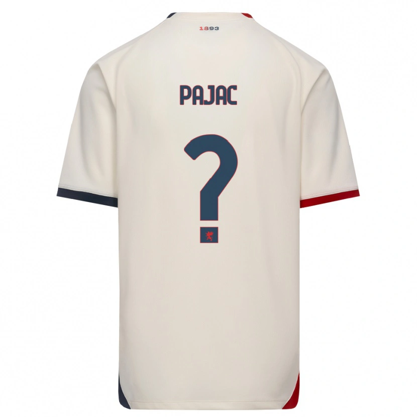 Danxen Mænd Marko Pajac #0 Off-White Rød Udebane Spillertrøjer 2026/27 Trøje T-Shirt