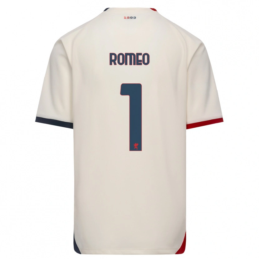 Danxen Mænd Emanuele Romeo #1 Off-White Rød Udebane Spillertrøjer 2026/27 Trøje T-Shirt