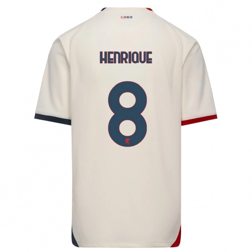 Danxen Mænd Henrique Di Stasi Liborio #8 Off-White Rød Udebane Spillertrøjer 2026/27 Trøje T-Shirt