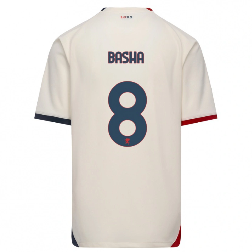 Danxen Mænd Klevis Basha #8 Off-White Rød Udebane Spillertrøjer 2026/27 Trøje T-Shirt