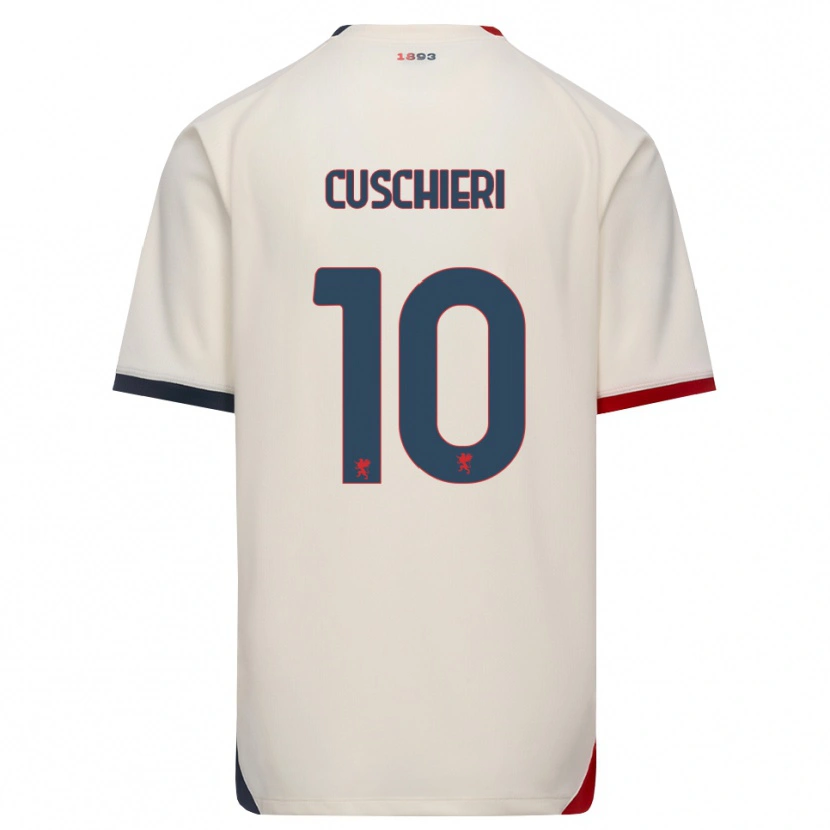 Danxen Mænd Rachel Cuschieri #10 Off-White Rød Udebane Spillertrøjer 2026/27 Trøje T-Shirt