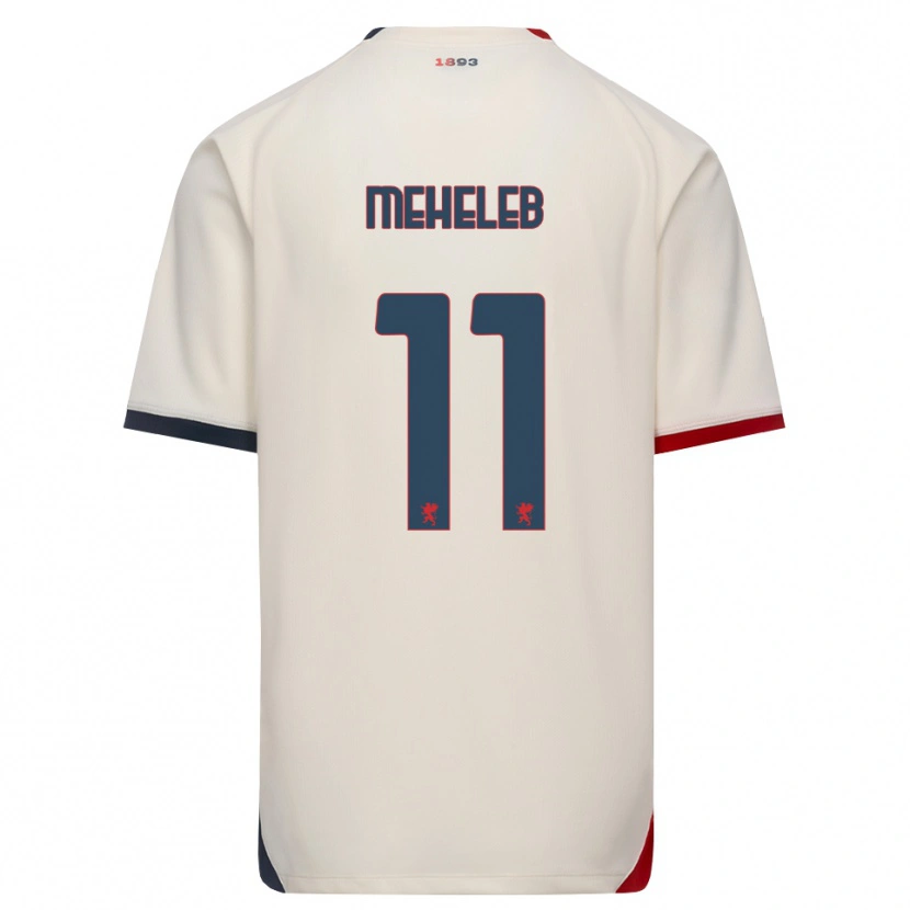 Danxen Mænd Sami Meheleb #11 Off-White Rød Udebane Spillertrøjer 2026/27 Trøje T-Shirt