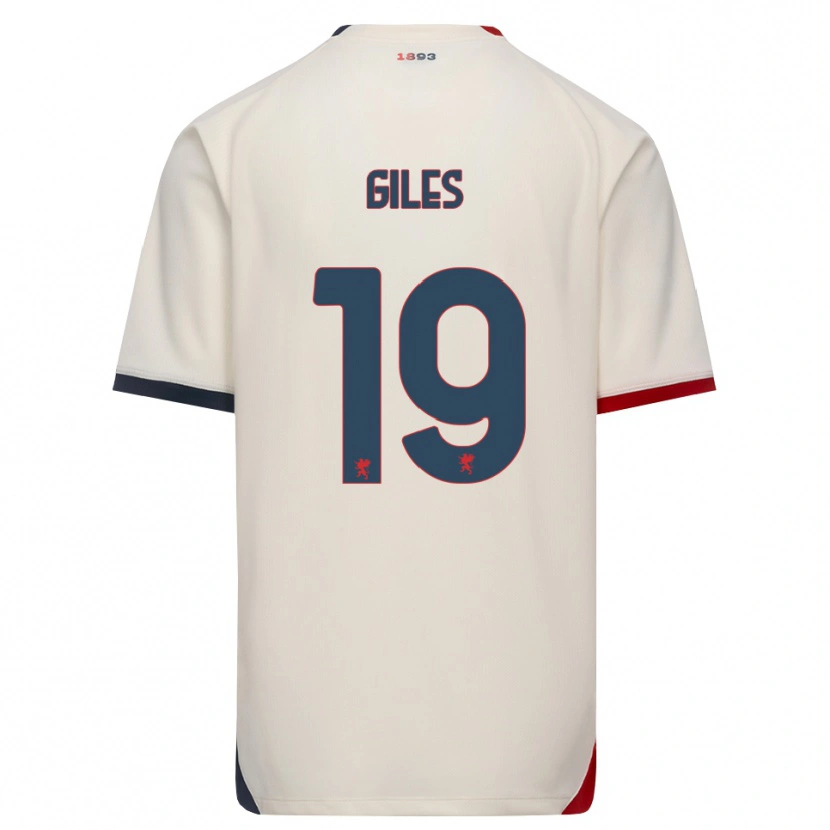 Danxen Mænd Heidi Giles #19 Off-White Rød Udebane Spillertrøjer 2026/27 Trøje T-Shirt