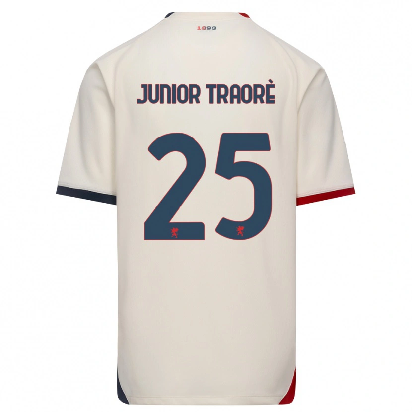 Danxen Mænd Hamed Traoré #25 Off-White Rød Udebane Spillertrøjer 2026/27 Trøje T-Shirt