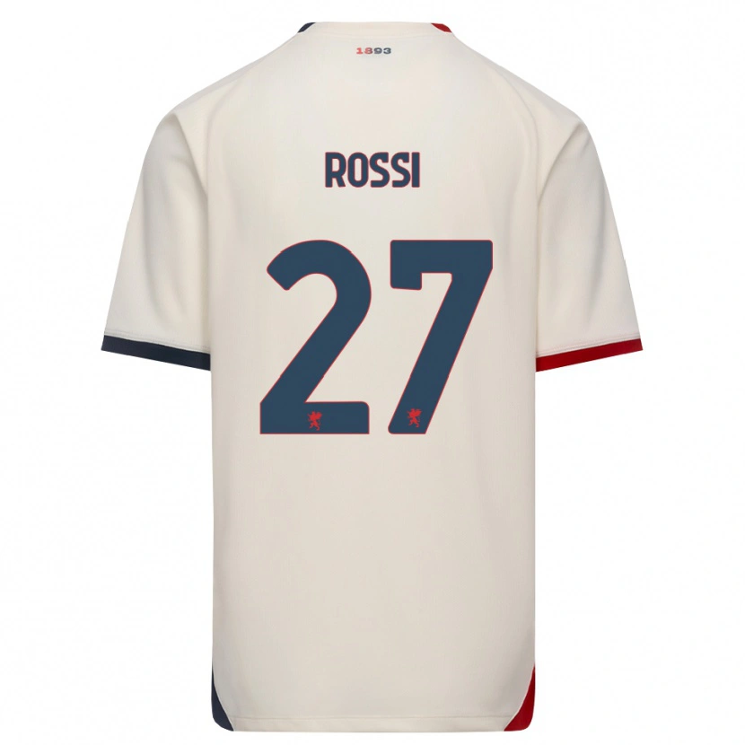 Danxen Mænd Lucrezia Rossi #27 Off-White Rød Udebane Spillertrøjer 2026/27 Trøje T-Shirt