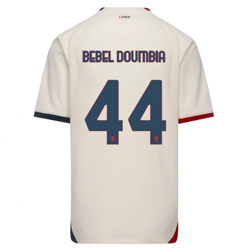 Danxen Mænd Chec Bebel Doumbia #44 Off-White Rød Udebane Spillertrøjer 2026/27 Trøje T-Shirt