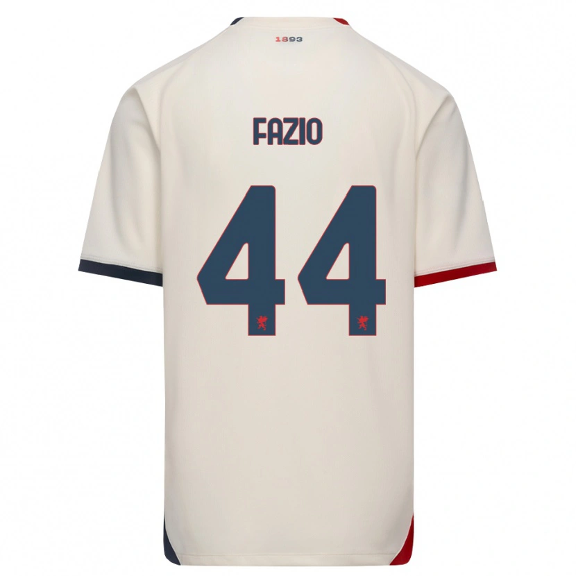 Danxen Mænd Agostino Fazio #44 Off-White Rød Udebane Spillertrøjer 2026/27 Trøje T-Shirt