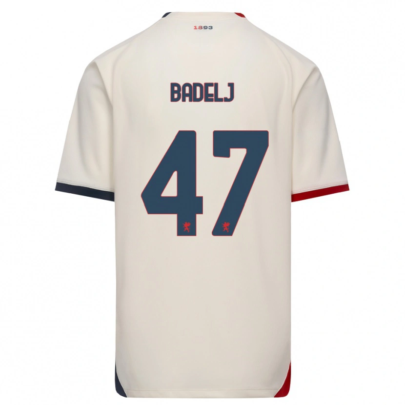 Danxen Mænd Milan Badelj #47 Off-White Rød Udebane Spillertrøjer 2026/27 Trøje T-Shirt