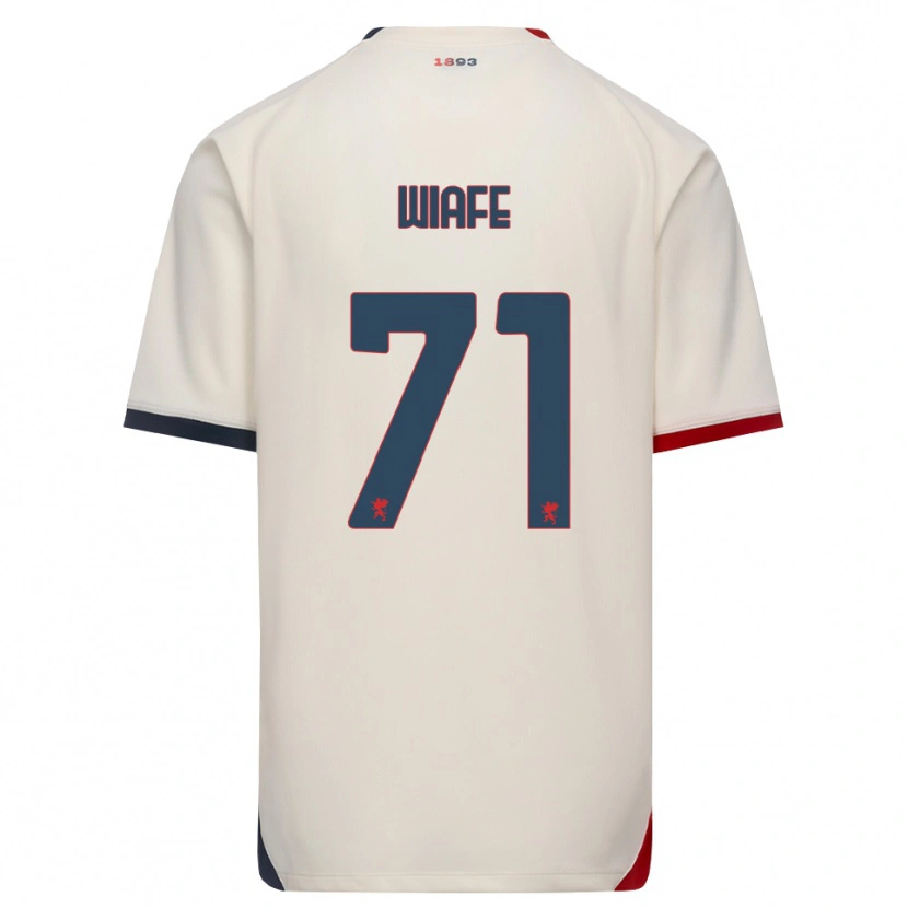 Danxen Mænd Samuel Wiafe #71 Off-White Rød Udebane Spillertrøjer 2026/27 Trøje T-Shirt