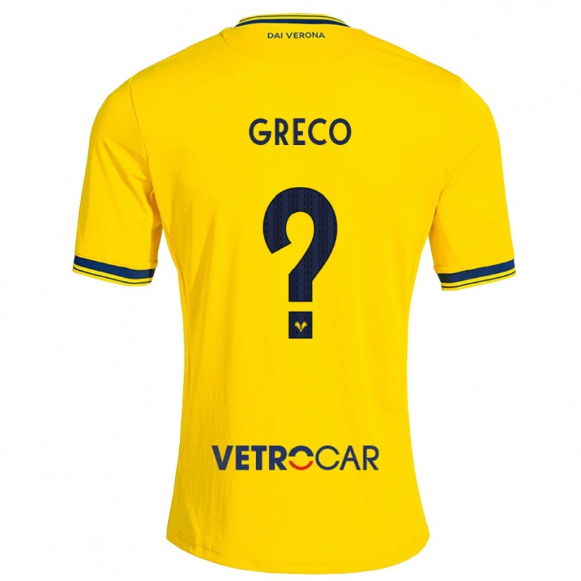 Danxen Mænd Simone Greco #0 Gul Rød Udebane Spillertrøjer 2026/27 Trøje T-Shirt