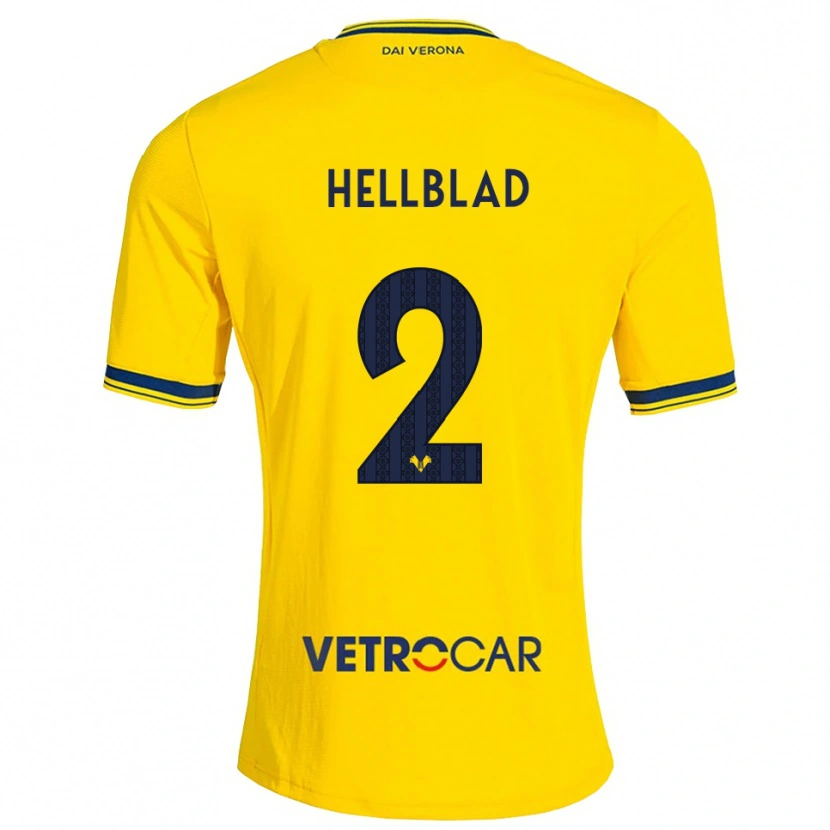 Danxen Mænd Loke Hellblad #2 Gul Rød Udebane Spillertrøjer 2026/27 Trøje T-Shirt