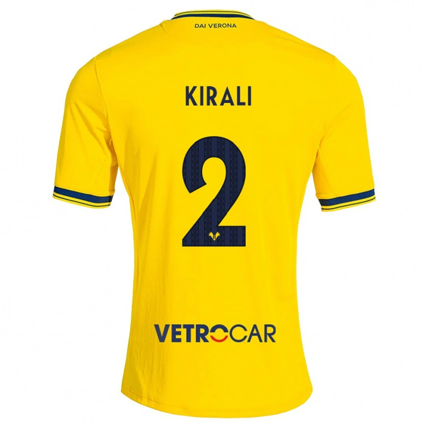 Danxen Mænd Dragoș Kirali #2 Gul Rød Udebane Spillertrøjer 2026/27 Trøje T-Shirt