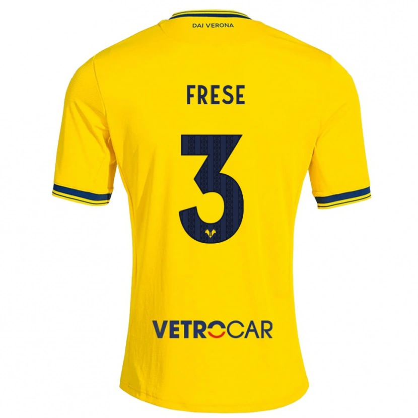 Danxen Mænd Martin Frese #3 Gul Rød Udebane Spillertrøjer 2026/27 Trøje T-Shirt