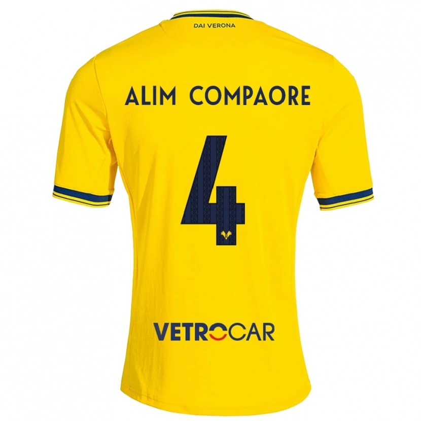Danxen Mænd Abdul Alim Compaore #4 Gul Rød Udebane Spillertrøjer 2026/27 Trøje T-Shirt