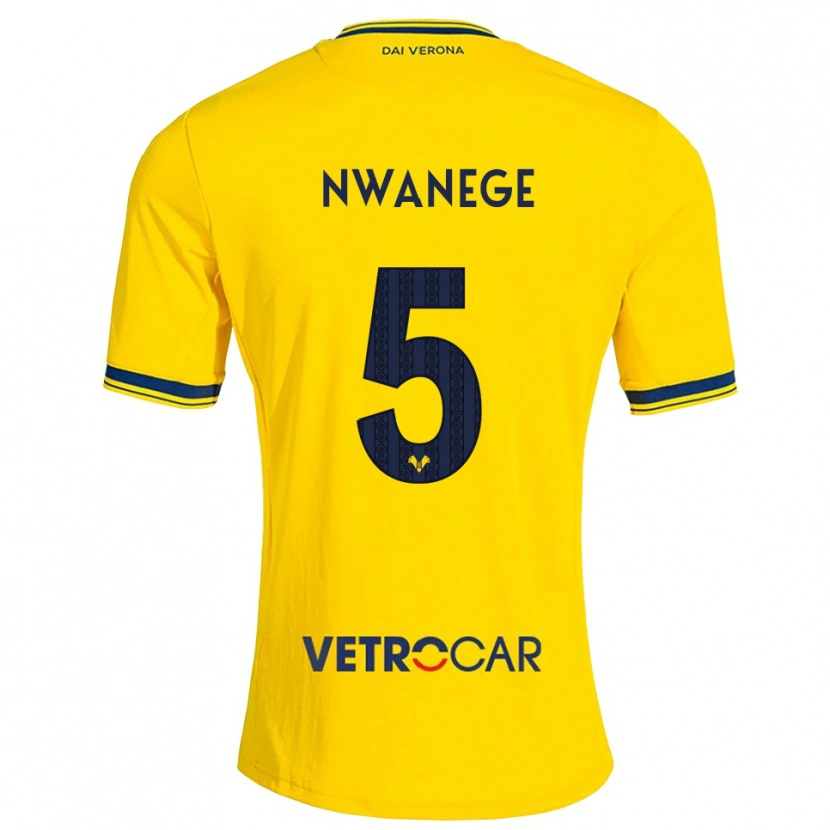 Danxen Mænd Karlson Nwanege #5 Gul Rød Udebane Spillertrøjer 2026/27 Trøje T-Shirt
