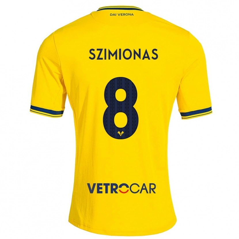 Danxen Mænd Luca Szimionaș #8 Gul Rød Udebane Spillertrøjer 2026/27 Trøje T-Shirt