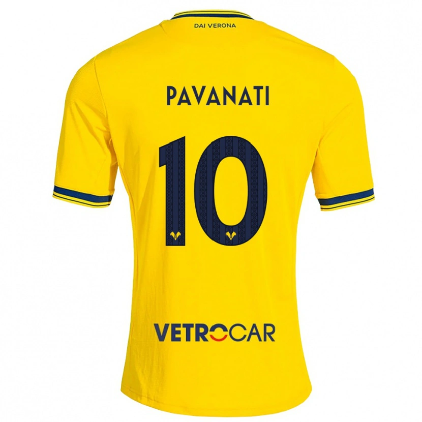 Danxen Mænd Alessandro Pavanati #10 Gul Rød Udebane Spillertrøjer 2026/27 Trøje T-Shirt