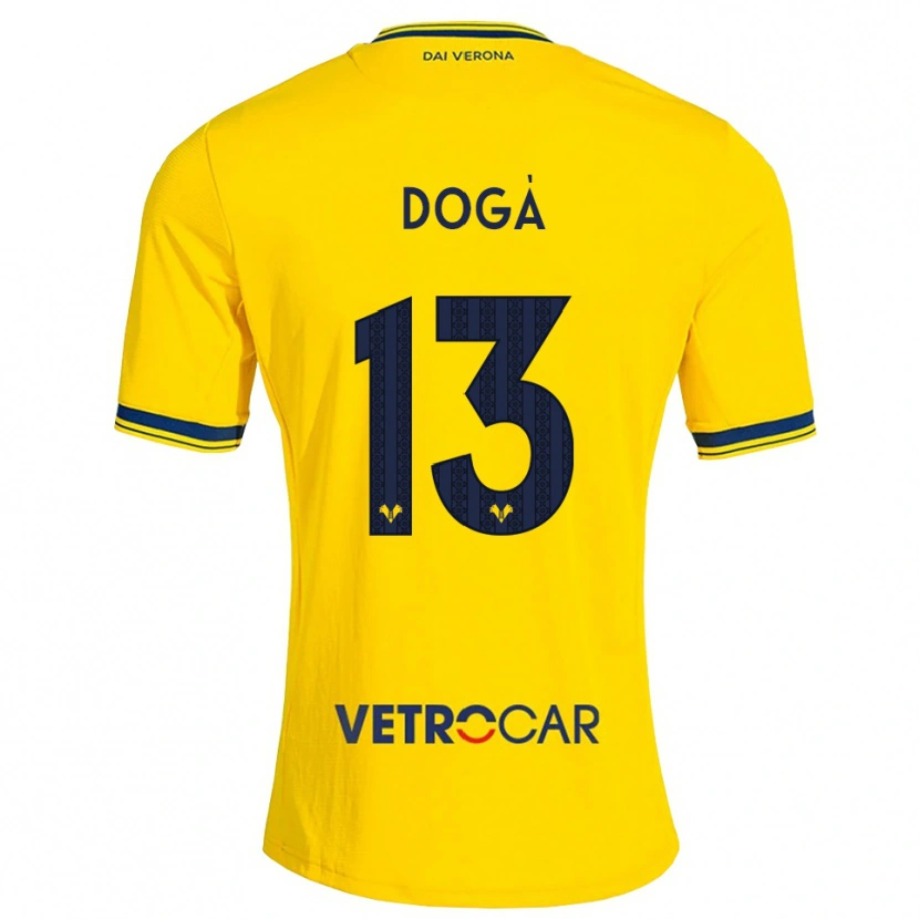 Danxen Mænd Leonardo Dogà #13 Gul Rød Udebane Spillertrøjer 2026/27 Trøje T-Shirt