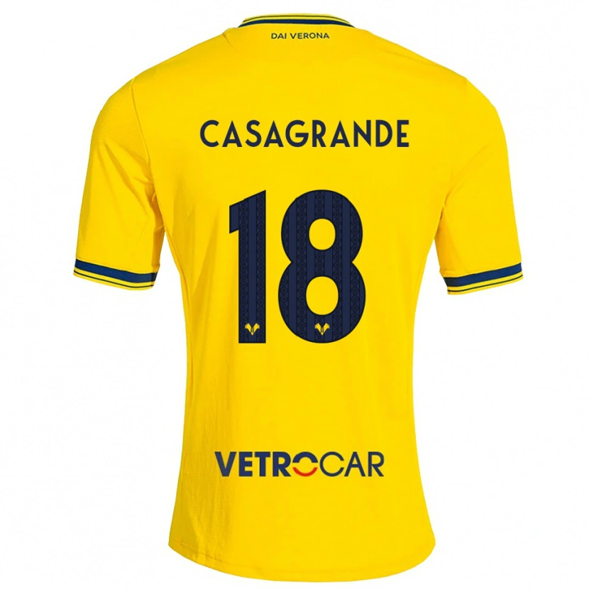 Danxen Mænd Davide Casagrande #18 Gul Rød Udebane Spillertrøjer 2026/27 Trøje T-Shirt