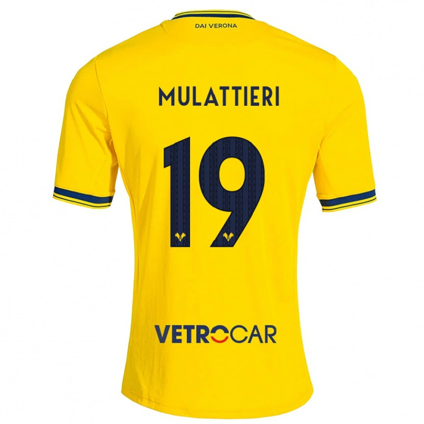 Danxen Mænd Samuele Mulattieri #19 Gul Rød Udebane Spillertrøjer 2026/27 Trøje T-Shirt