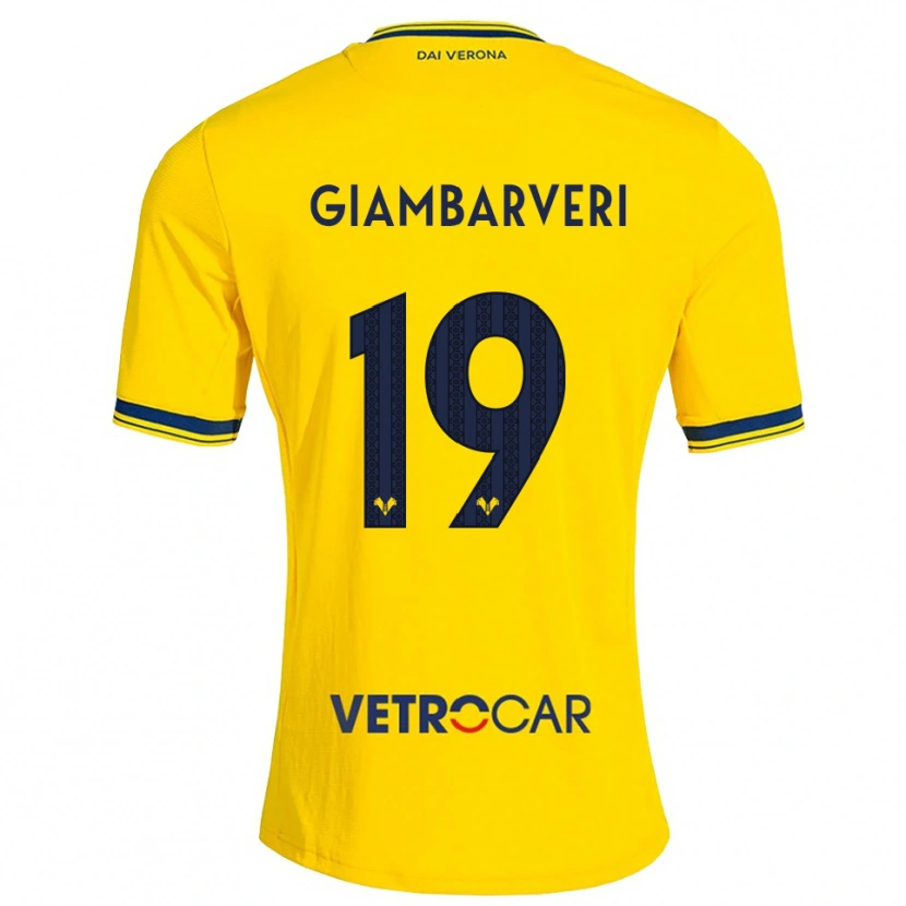 Danxen Mænd Mattia Giambarveri #19 Gul Rød Udebane Spillertrøjer 2026/27 Trøje T-Shirt