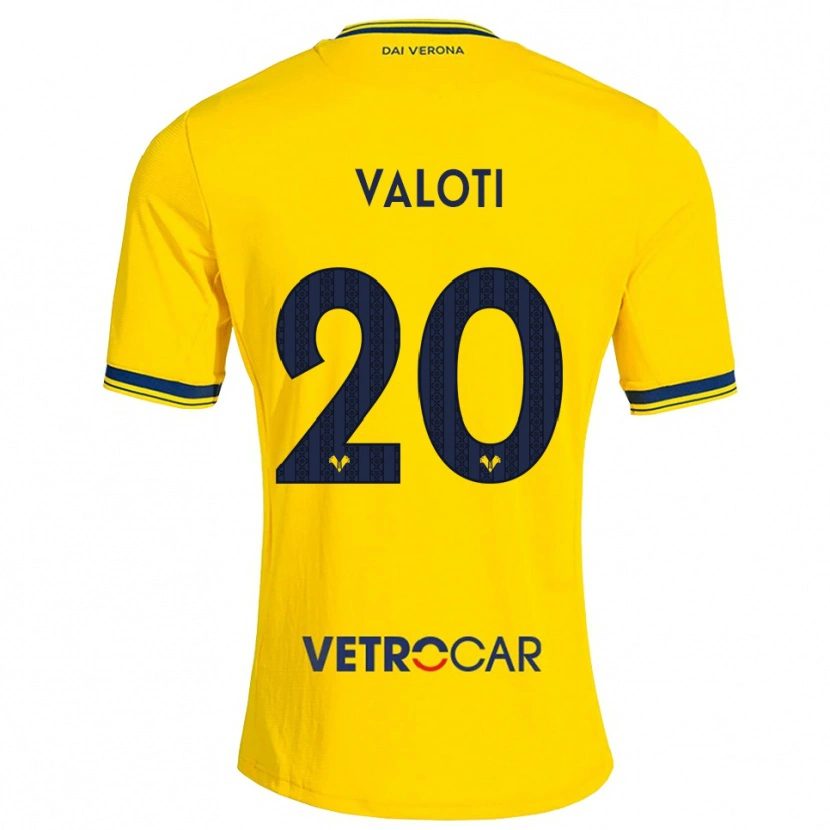 Danxen Mænd Alessandro Valoti #20 Gul Rød Udebane Spillertrøjer 2026/27 Trøje T-Shirt