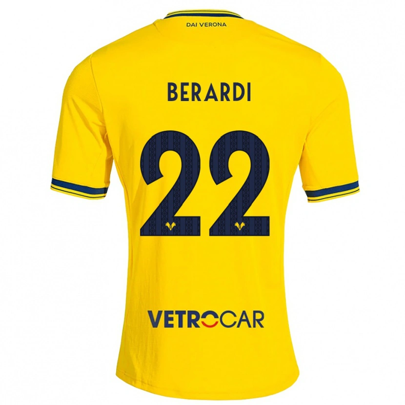 Danxen Mænd Alessandro Berardi #22 Gul Rød Udebane Spillertrøjer 2026/27 Trøje T-Shirt