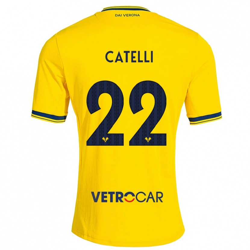 Danxen Mænd Anna Catelli #22 Gul Rød Udebane Spillertrøjer 2026/27 Trøje T-Shirt