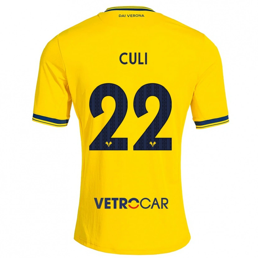 Danxen Mænd Daniel Culi #22 Gul Rød Udebane Spillertrøjer 2026/27 Trøje T-Shirt