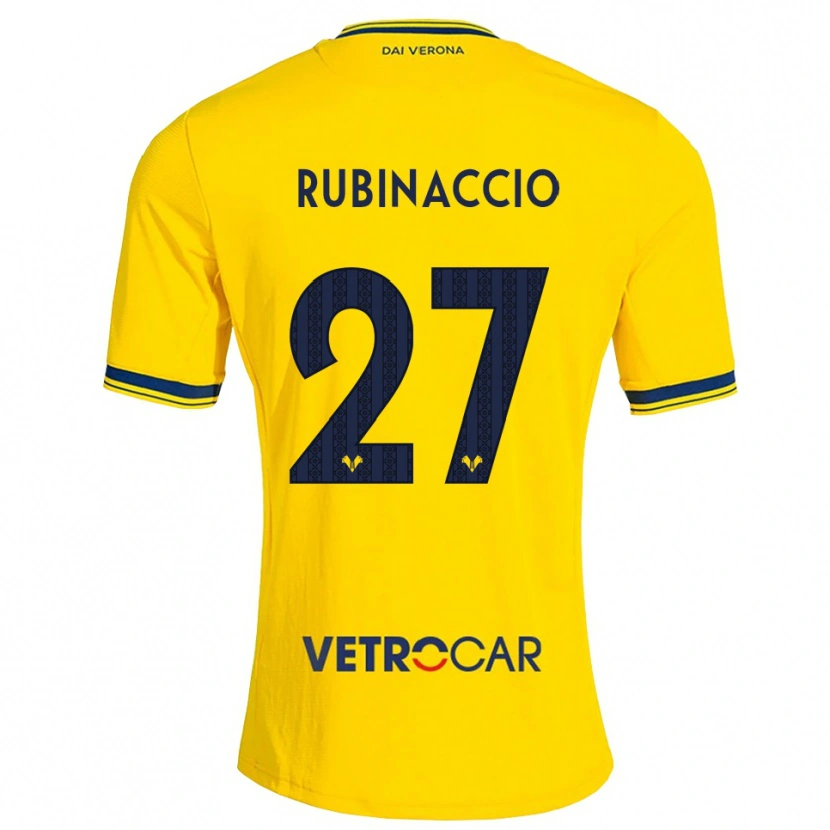 Danxen Mænd Nikol Rubinaccio #27 Gul Rød Udebane Spillertrøjer 2026/27 Trøje T-Shirt
