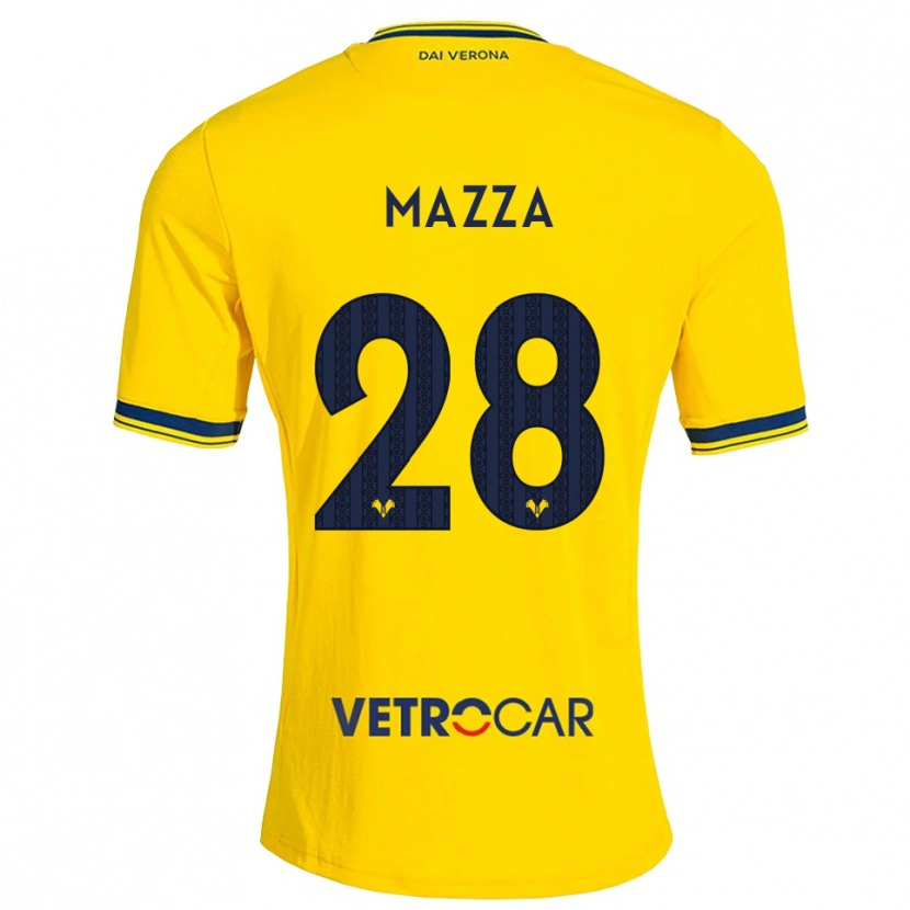 Danxen Mænd Vittoria Karol Mazza #28 Gul Rød Udebane Spillertrøjer 2026/27 Trøje T-Shirt