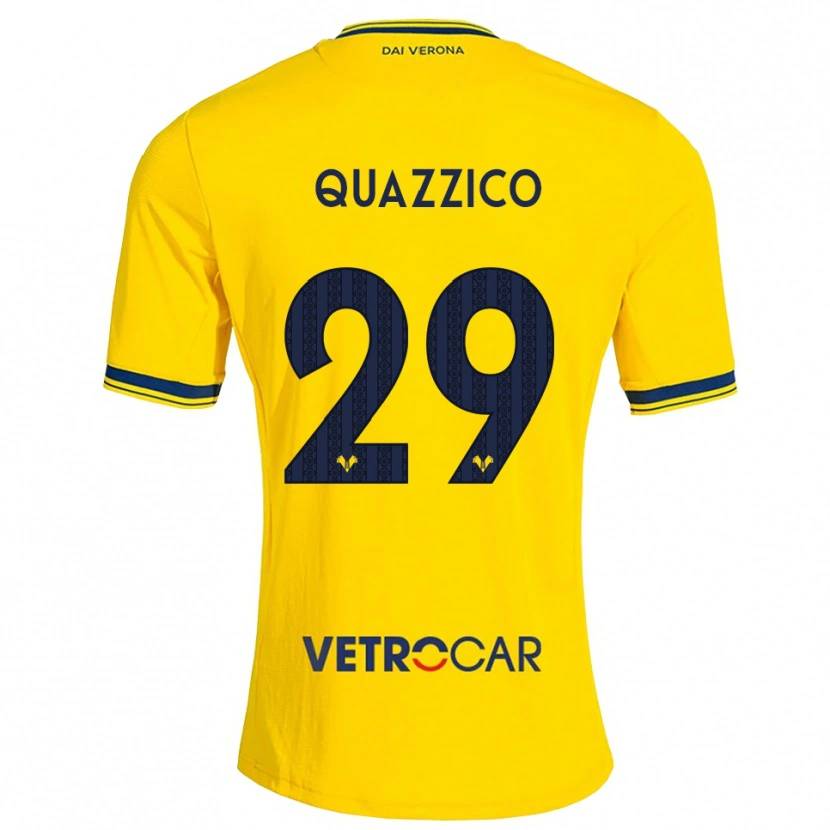 Danxen Mænd Francesca Quazzico #29 Gul Rød Udebane Spillertrøjer 2026/27 Trøje T-Shirt