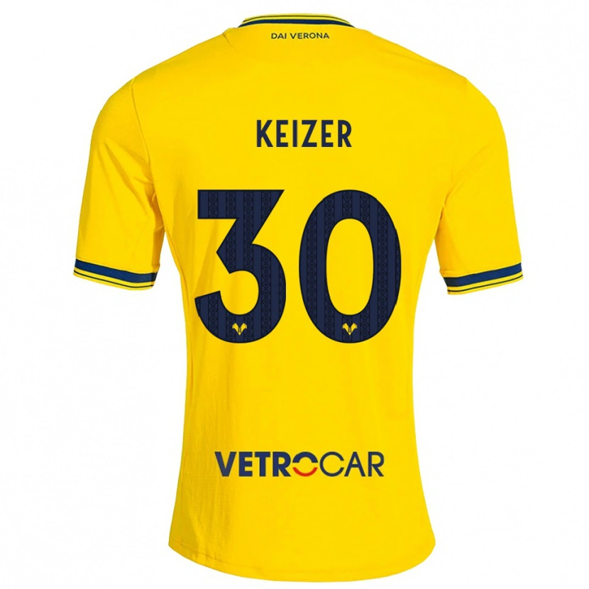 Danxen Mænd Fanny Keizer #30 Gul Rød Udebane Spillertrøjer 2026/27 Trøje T-Shirt