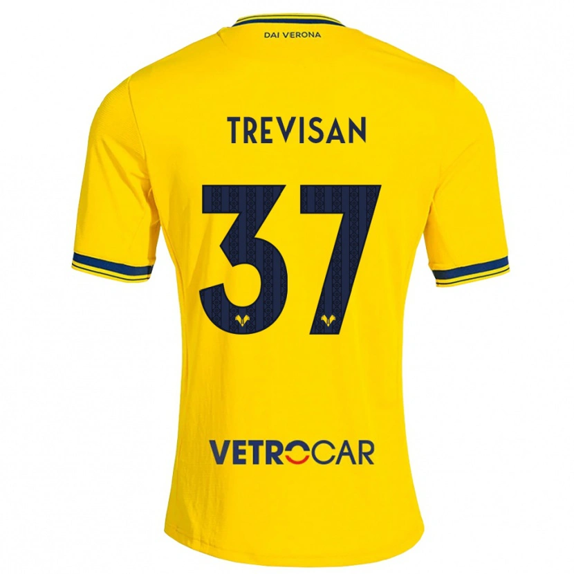 Danxen Mænd Michael Trevisan #37 Gul Rød Udebane Spillertrøjer 2026/27 Trøje T-Shirt