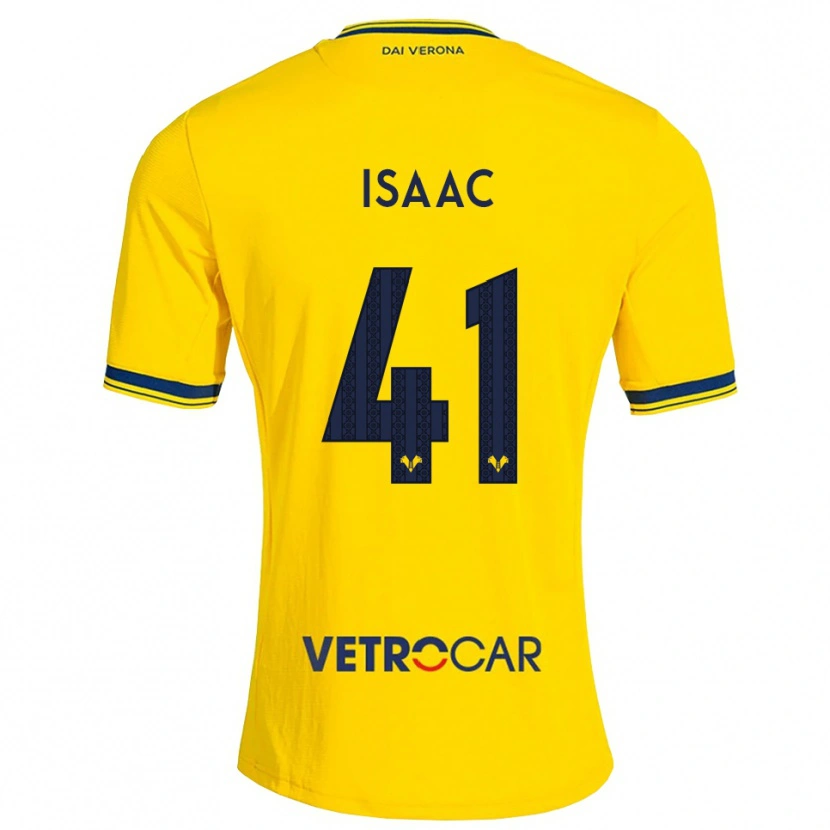 Danxen Mænd Isaac Aguiar Tomich #41 Gul Rød Udebane Spillertrøjer 2026/27 Trøje T-Shirt