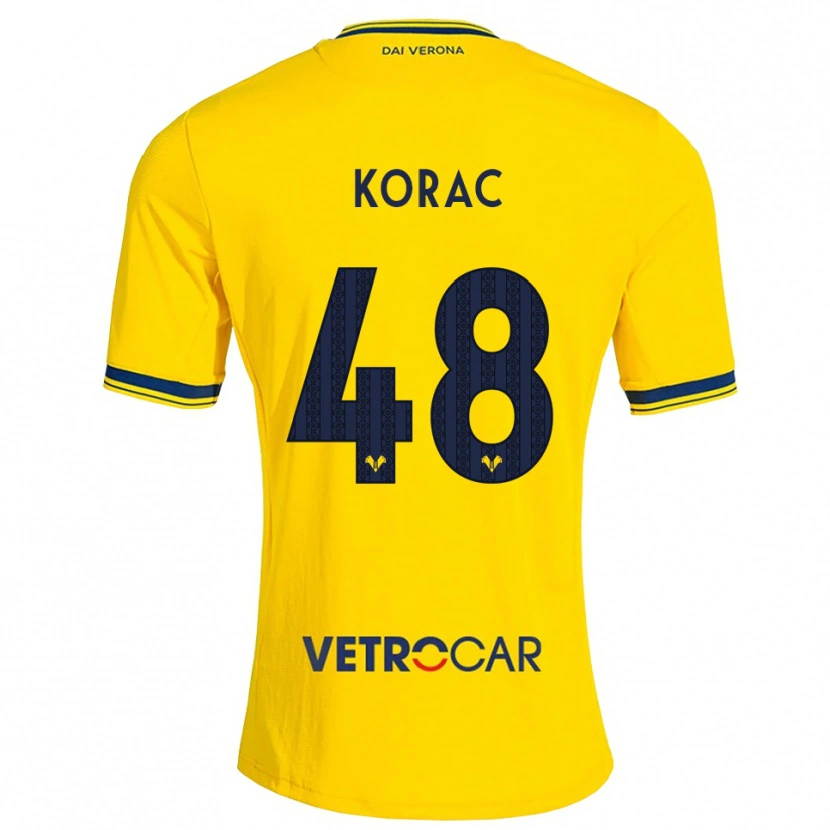 Danxen Mænd Seid Korac #48 Gul Rød Udebane Spillertrøjer 2026/27 Trøje T-Shirt