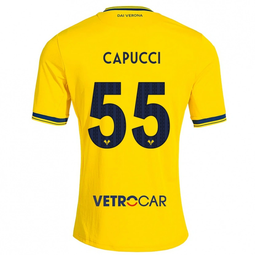 Danxen Mænd Laura Capucci #55 Gul Rød Udebane Spillertrøjer 2026/27 Trøje T-Shirt