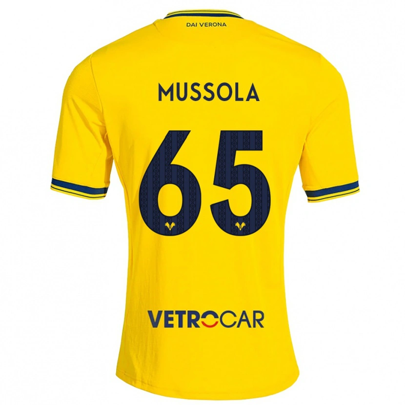 Danxen Mænd Matteo Mussola #65 Gul Rød Udebane Spillertrøjer 2026/27 Trøje T-Shirt