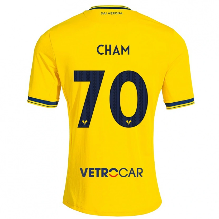 Danxen Mænd Fallou Cham #70 Gul Rød Udebane Spillertrøjer 2026/27 Trøje T-Shirt