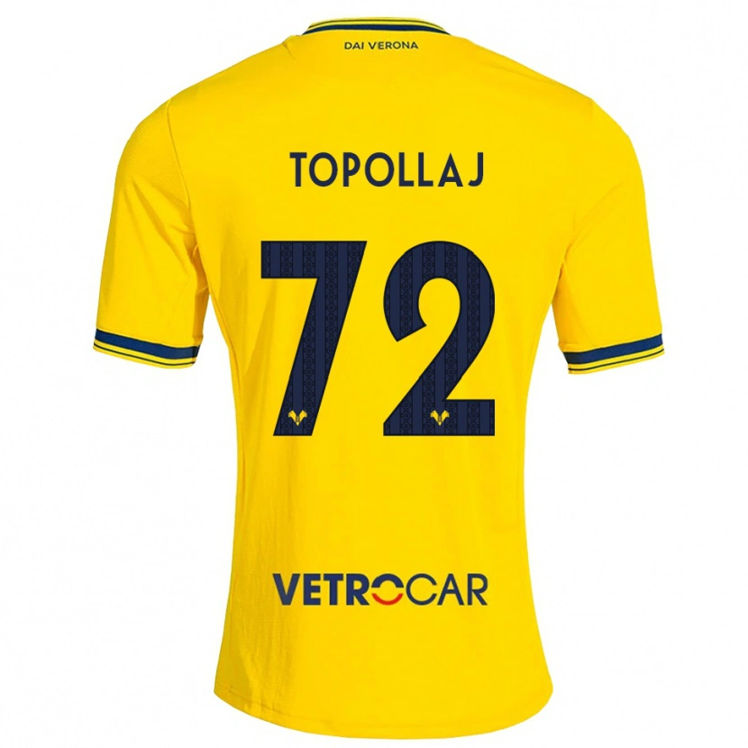 Danxen Mænd Mark Topollaj #72 Gul Rød Udebane Spillertrøjer 2026/27 Trøje T-Shirt