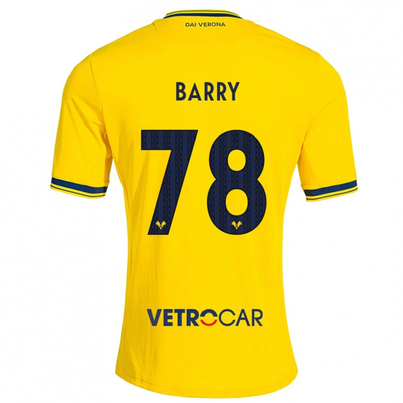 Danxen Mænd Oumar Barry #78 Gul Rød Udebane Spillertrøjer 2026/27 Trøje T-Shirt