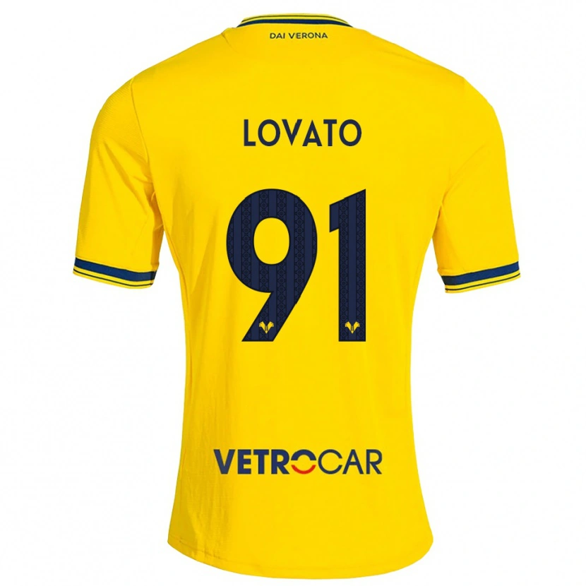 Danxen Mænd Enrico Lovato #91 Gul Rød Udebane Spillertrøjer 2026/27 Trøje T-Shirt