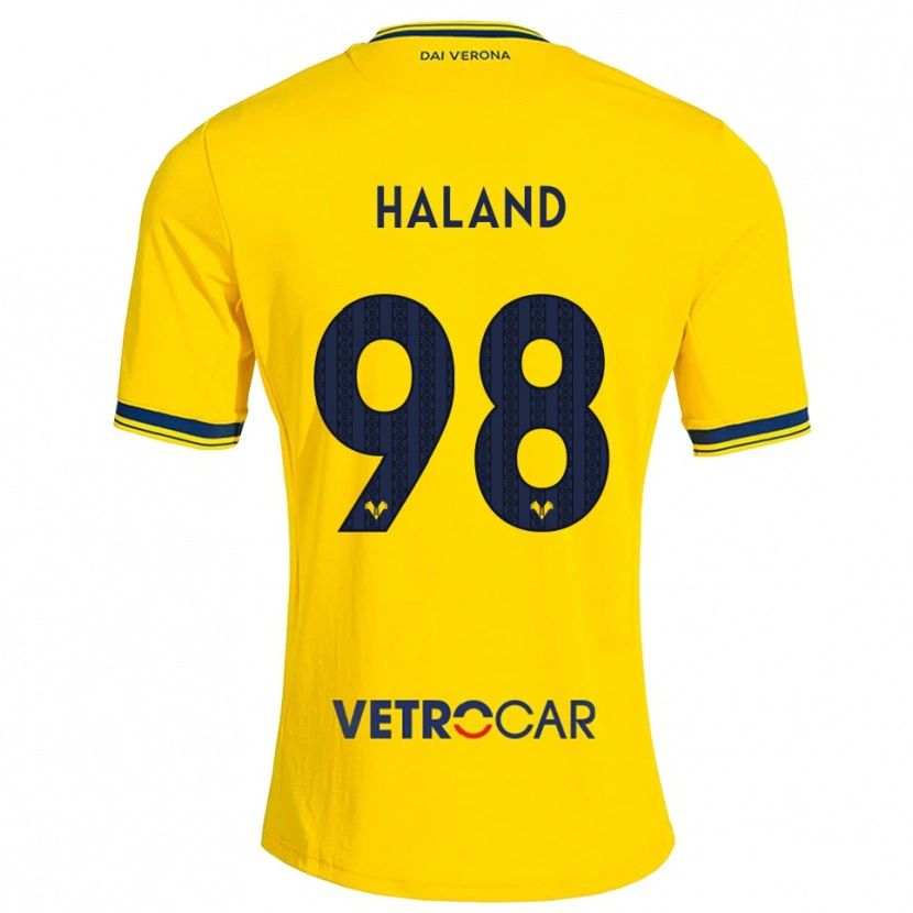 Danxen Mænd Benedicte Iversen Håland #98 Gul Rød Udebane Spillertrøjer 2026/27 Trøje T-Shirt
