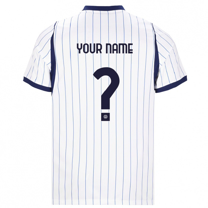 Danxen Mænd Dit Navn #0 Hvid Marineblå Udebane Spillertrøjer 2026/27 Trøje T-Shirt