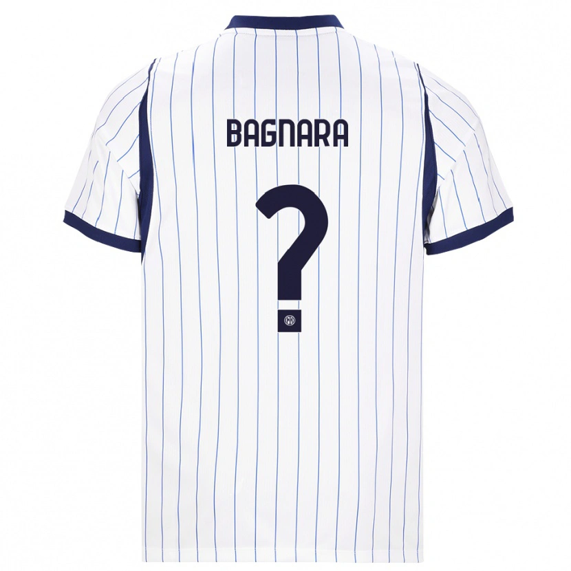 Danxen Mænd Ettore Bagnara #0 Hvid Marineblå Udebane Spillertrøjer 2026/27 Trøje T-Shirt