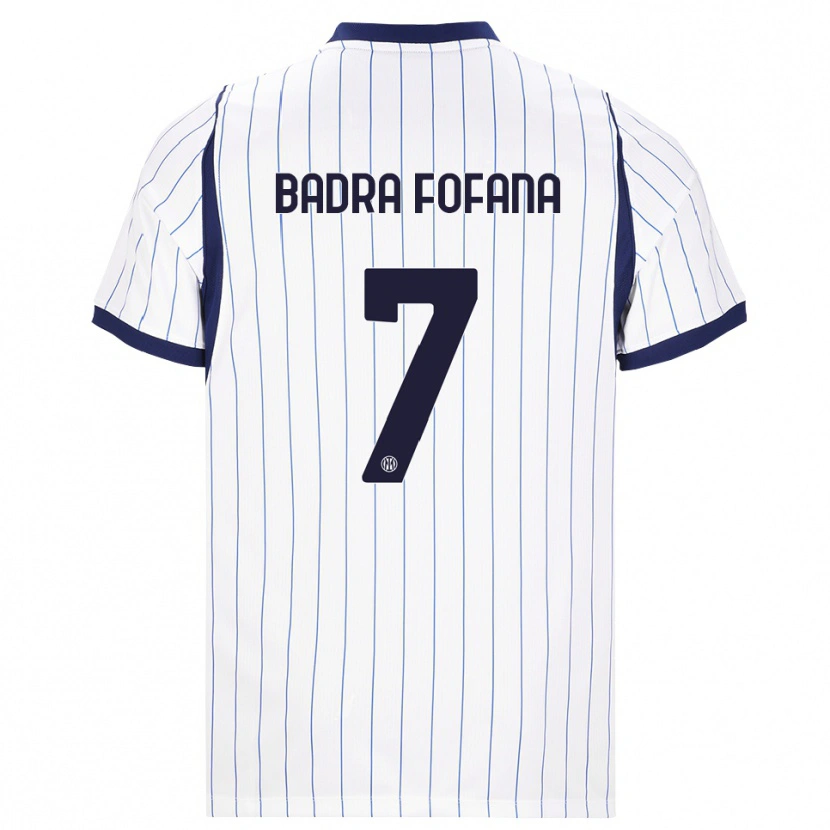 Danxen Mænd Aliou Badra Fofana #7 Hvid Marineblå Udebane Spillertrøjer 2026/27 Trøje T-Shirt