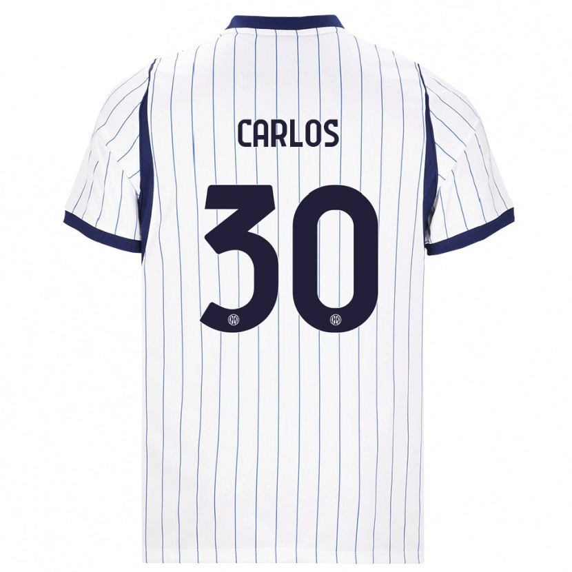 Danxen Mænd Carlos Augusto #30 Hvid Marineblå Udebane Spillertrøjer 2026/27 Trøje T-Shirt