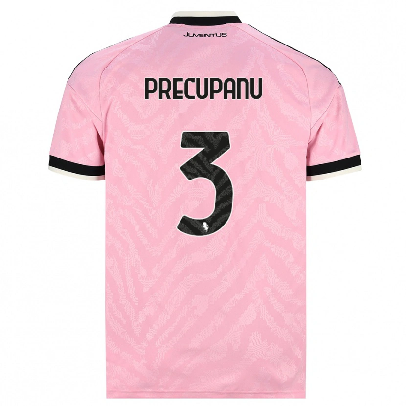 Danxen Mænd Stefano Precupanu #3 Pink Sort Udebane Spillertrøjer 2026/27 Trøje T-Shirt